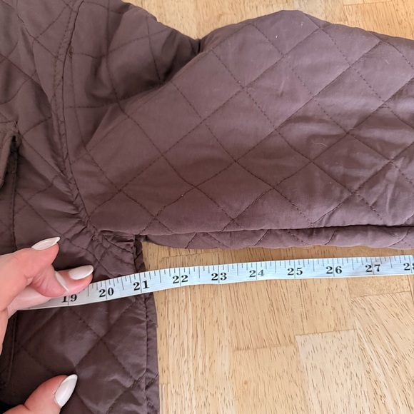 Ashley Outerwear Brown Quilted Utility Shacket 8 Oversized Gorpcore Normcore - Picture 6 of 10